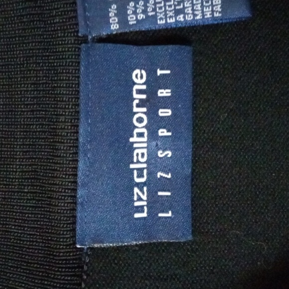 Liz Claiborne V-Neck Beaded Knit Tunic sz M Black Pre-owned - Picture 4 of 10